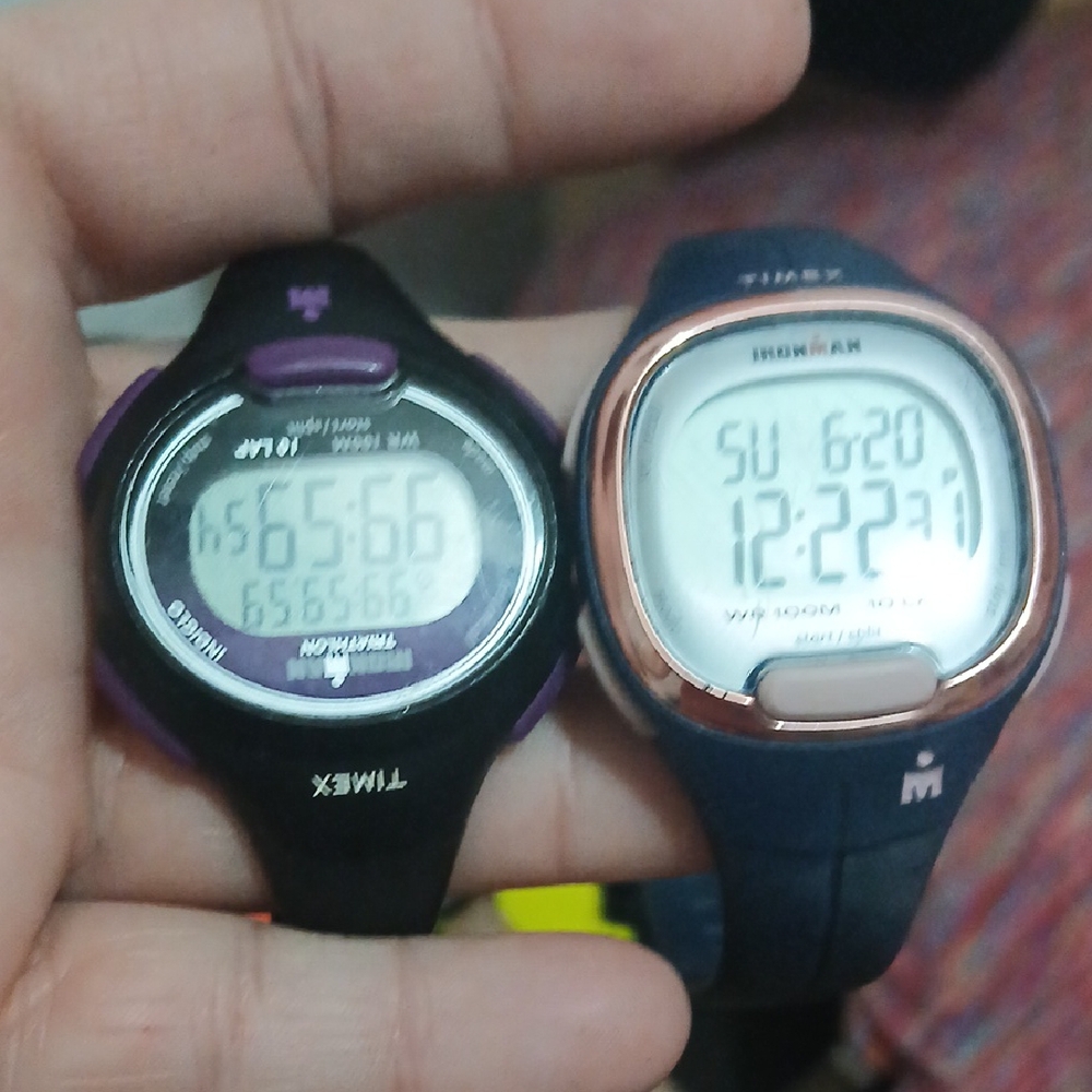 Timex Black and Purple Smartwatch with Digital Display